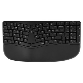 아이노트 저소음 기계식 유무선겸용 인체공학 키보드, 블랙, NK909RB, 적축
