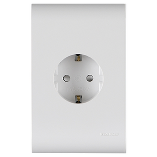 나노 전기 오딧세이 심플 1구 매입접지 콘센트 화이트, 1개