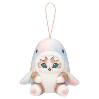 sungup mofusand 粉彩鯊魚貓吉祥物娃娃, 10cm, 1個, 大理石