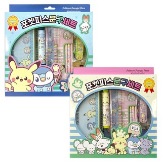 포켓몬스터 포켓피스 문구 2종 세트, 혼합색상, 1세트