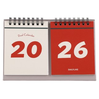 dailylike 2026 雙面桌曆, 1個, 混合色