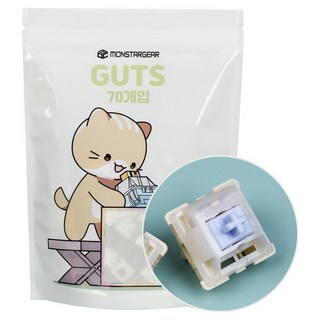 MONSTARGEAR 華諾禮物線性鵝卵石機械式鍵盤軸 熱插拔替換潤滑軸體 70顆, 單一商品, 混合色, 製造商軸