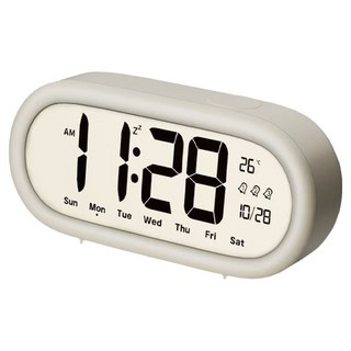 多功能LED電子夜光鬧鐘, 乳白色
