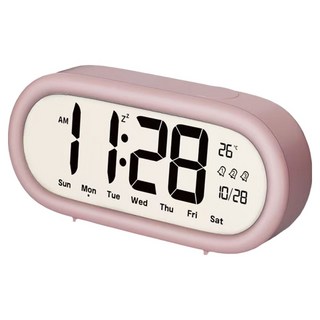 多功能LED電子夜光鬧鐘, 粉紅色