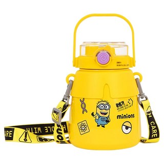 minions 小小兵 快樂雙飲保溫壺 MN-SYH100, 1個, 小黃人, 880ml