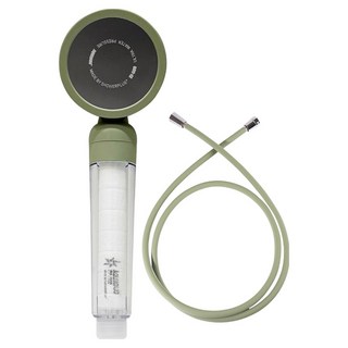 아쿠아듀오 퓨어 컬러 필터샤워기 + PVC 호스 2m 세트, 올리브, 1세트