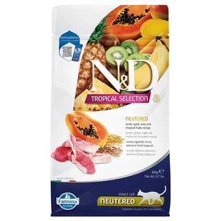 N&D 幼貓 FTC0天然熱帶水果系列 乾飼料, 羊肉木瓜, 300g, 1包