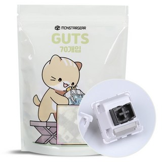 MONSTARGEAR 華諾 Skyone 線性鵝卵石機械式鍵盤軸 熱插拔替換潤滑開關 70入, 單一商品, 混合色, 製造商軸