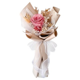 Floral M 溫柔女神永生玫瑰花束, 咖啡色