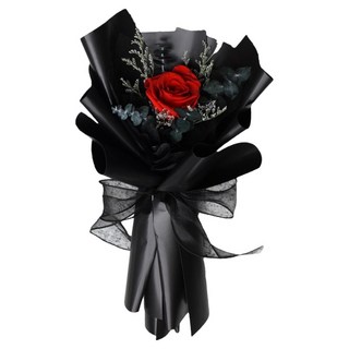 Floral M La Rose黑色浪漫永生玫瑰花束, 黑色
