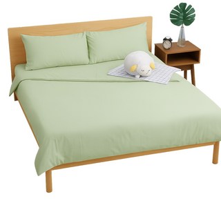 SEIGA 飾家 簡約純粹/無印素色舒柔棉素色床包枕套組 台灣製