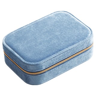 Kyhome 便攜首飾飾品收納盒/大容量珠寶盒, 1個, 淺藍色