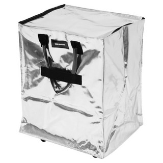 ONE HOUSE 丹麥附輪超大容量手提防水折疊購物車 70L 大款 OH-Q329-A1, 1個, 銀色