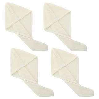 JOYFUL NAPKIN 悅棉 乾髮帽/吸水頭巾/擦髮帽/擦頭髮吸水毛巾/包頭巾, 白色, 4條