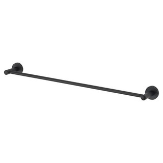 DAY&DAY 日日家居 不鏽鋼單桿毛巾掛桿組 C0027BK-75, 1個, 霧面黑色