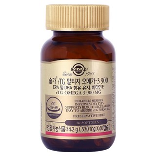 솔가 알티지 오메가3 900 34.2g, 60정, 1개