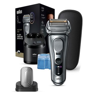 BRAUN 시리즈 9 PRO+ 울트라 씬 전기면도기, 9687cc, 실버