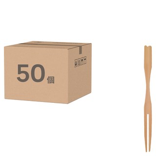 EXCELSA Eco竹製水果叉 9cm, 50個, 褐色