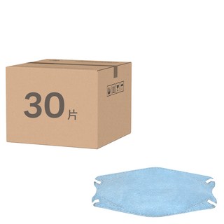 益品 KF94醫療口罩, 1個, 30片, 淺藍色