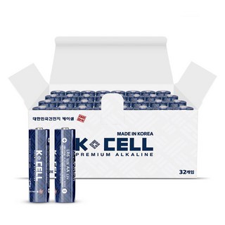 케이셀 알카라인 AA 건전지 1.5V, 32개입, 1개