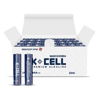 케이셀 알카라인 AAA 건전지 1.5V, 1개, 32개입