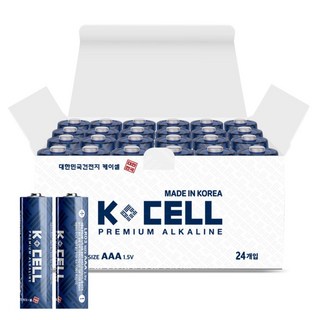 케이셀 알카라인 AAA 건전지 1.5v, 1개, 24개입