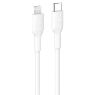 벨킨 USB-C to 라이트닝 MFi 케이블 CAA021fq1MWH, 화이트, 1개, 1m