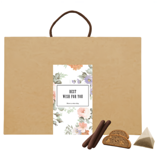 順便幸福 午茶禮盒, 可可起司棒 + 伯爵義式脆餅 + 清韻金萱烏龍茶, 1組