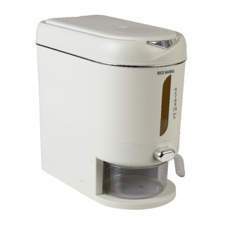 HIKARI 日光生活 按壓式儲米箱 M162, 米白色, 1個