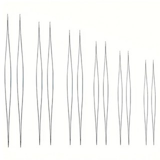 코히모 비즈 공예용 배바늘 6종 x 2p 세트 5W0630, 1세트