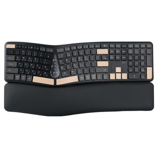 지클릭커 오피스프로 멤브레인 무선 인체공학 키보드, 베이지블랙, EK300, 제조사축