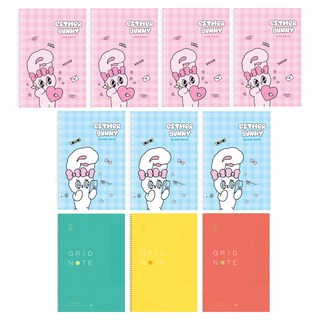 Esther Bunny B5 線圈筆記本 10本組, 1套, 混合色