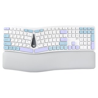 지클릭커 오피스프로 멤브레인 무선 인체공학 키보드, 스카이블루, EK300, 제조사축