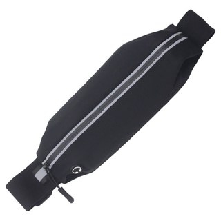 Life Time跑步用彈性腰帶手機包, 黑色, 1個