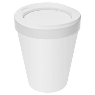 VERSA 搖擺蓋垃圾桶 9L, 1層, 白色