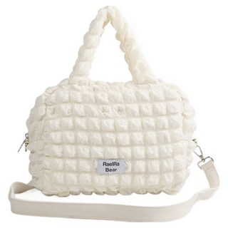 RaelraBear Brenda 菱格托特斜揹包 RA28-10420, 象牙白