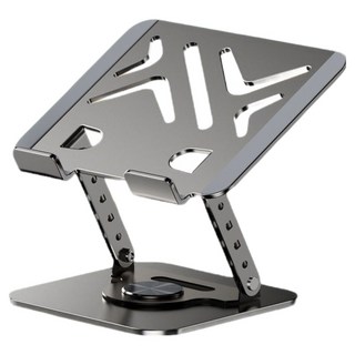 OMG 360度旋轉金屬筆電散熱支架 17英吋內筆電適用 SG-19, 灰色, 1個
