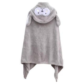 兒童斗篷浴巾, 1個, 迷霧灰