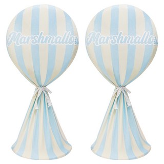 네이쳐리빙 마시멜로우 스트라이프 스판 선풍기커버 2p, 소프트스카이