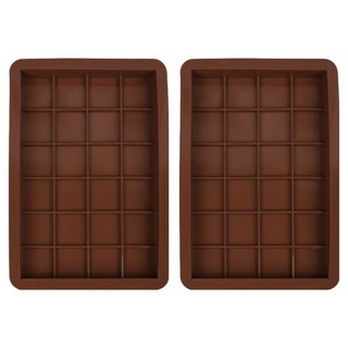 실리콘 판초콜릿 몰드 24구 140 x 200 x 16 mm, 혼합색상, 2개