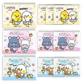 유아용 아장아장 스케치북 130g 랜덤발송, 8절, 10개, 30매