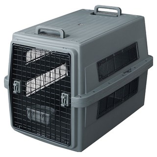 IRIS OHYAMA 愛麗思歐雅瑪 狗狗 ATC 系列大型犬用航空旅行提籠, 深灰色, 1個