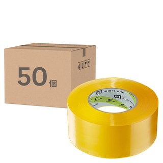 Shinheung Tape 包裝用輕巧透明膠帶, 50個