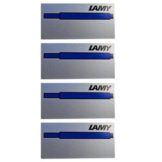 德國 LAMY T10 鋼筆專用拋棄式卡式墨水管 5入, 藍黑色, 4套