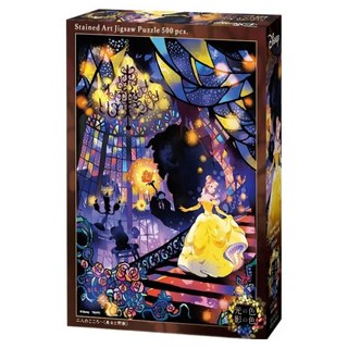 Tenyo 透明小片 美女與野獸拼圖 36 x 25cm, 500片, 美女與野獸 透明多色, 1盒