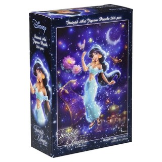 Tenyo 透明小片 茉莉公主希望擁有耀眼的自由拼圖 25.7 x 18.2cm, 266片, 透明色 + 藍色, 1盒