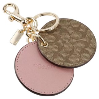 COACH 蔻馳 滿版LOGO隨身鏡鑰匙圈 1377961