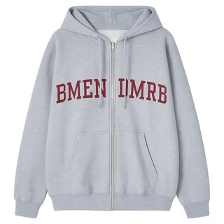 Allode 印刷文字連帽拉鍊外套