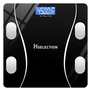 Ho覓好物 自動體重計 電池款, 1個, JP-4308, 黑色
