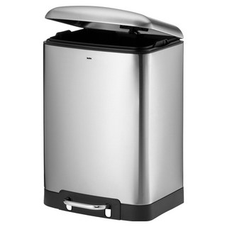 kela Davino 腳踏式垃圾桶 12L, 髮絲銀